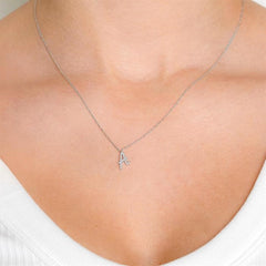 ASHI Script 'A' Initial Diamond Pendant 90469PPTSPDYG-A