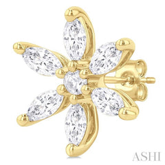 ASHI Floral Diamond Fashion Earrings 90494PPFGERYG
