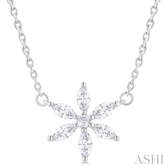 ASHI Floral Diamond Fashion Pendant 90495PPFGPDWG