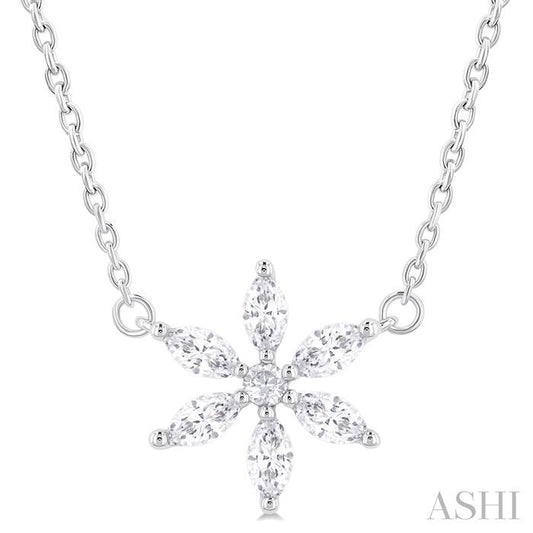 ASHI Floral Diamond Fashion Pendant 90495PPFGPDWG