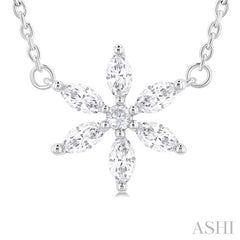 ASHI Floral Diamond Fashion Pendant 90495PPFGPDWG