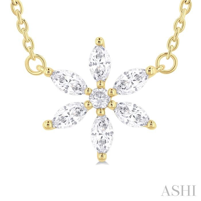 ASHI Floral Diamond Fashion Pendant 90495PPFGPDYG