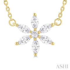 ASHI Floral Diamond Fashion Pendant 90495PPFGPDYG