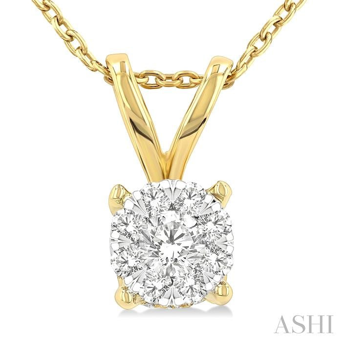 ASHI Round Shape Lovebright Diamond Solitaire Pendant 904C5PPFGPDYW