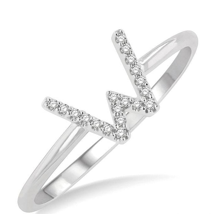 Parkplace Jewelers Block 'W' Initial Diamond Ring 365D9PPTSWG-W