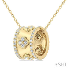 ASHI Clover Diamond Fashion Pendant 905G3PPFGPDYG