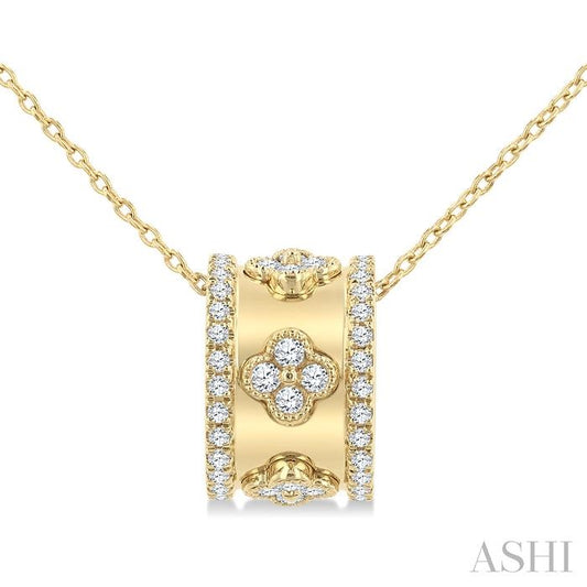 ASHI Clover Diamond Fashion Pendant 905G3PPFGPDYG