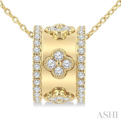 ASHI Clover Diamond Fashion Pendant 905G3PPFGPDYG