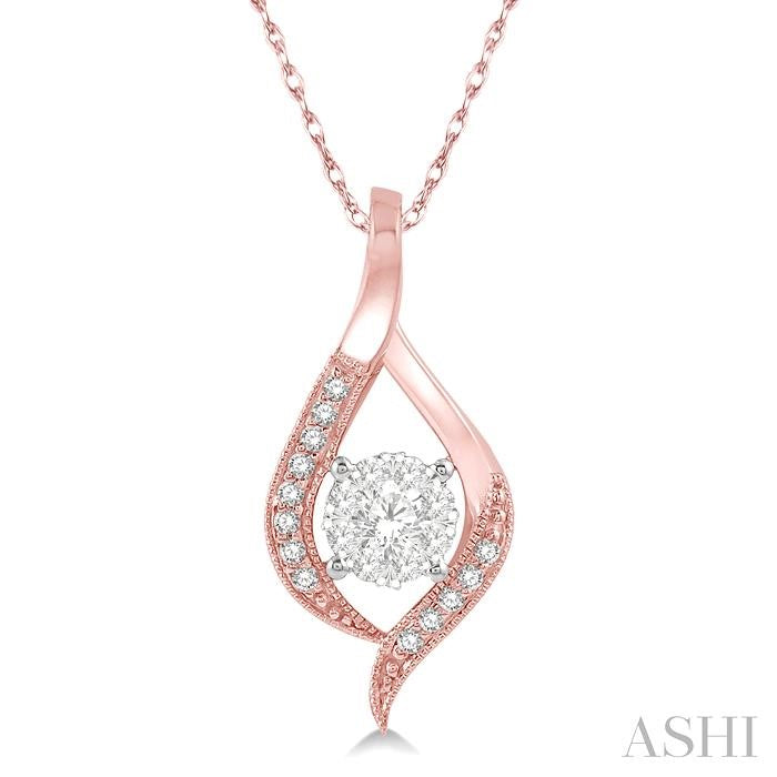 ASHI Round Shape Lovebright Diamond Pendant 906A6PPFGPDPW