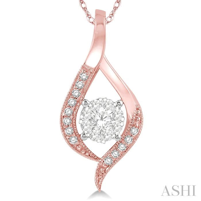 ASHI Round Shape Lovebright Diamond Pendant 906A6PPFGPDPW