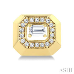 ASHI Emerald Shape Diamond Fashion Earrings 906H3PPFGERYG-OC