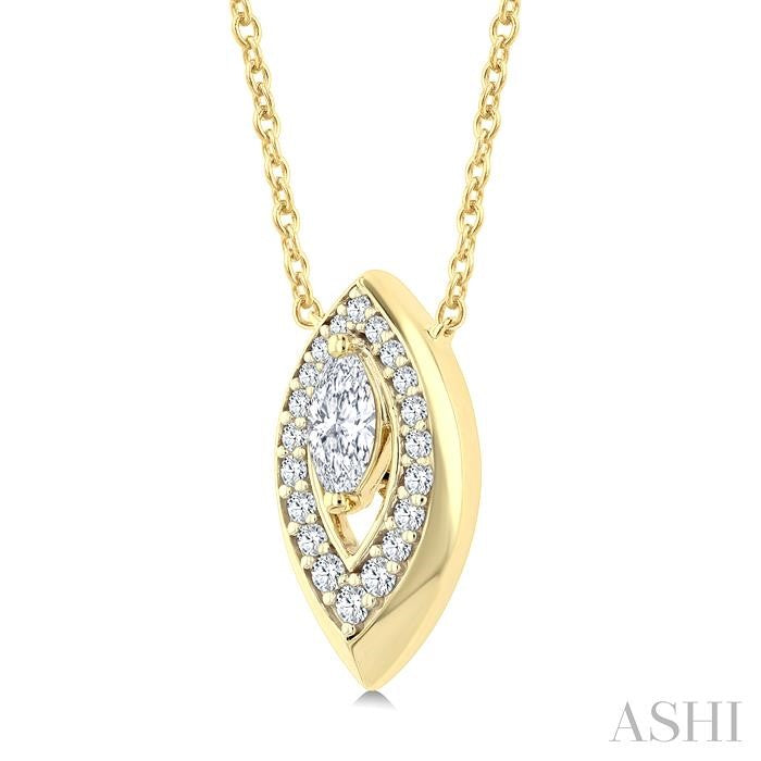 ASHI Marquise Shape Diamond Fashion Pendant 906H5PPFGPDYG-MQ