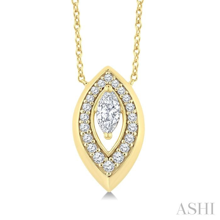 ASHI Marquise Shape Diamond Fashion Pendant 906H5PPFGPDYG-MQ