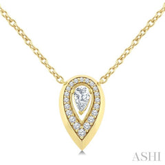 ASHI Pear Shape Art Deco Diamond Fashion Pendant 906H5PPFGPDYG