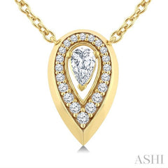 ASHI Pear Shape Art Deco Diamond Fashion Pendant 906H5PPFGPDYG