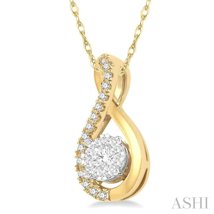 ASHI Round Shape Lovebright Diamond Pendant 907A7PPFGPDYW