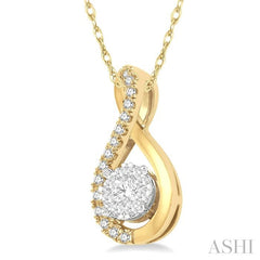 ASHI Round Shape Lovebright Diamond Pendant 907A7PPFGPDYW