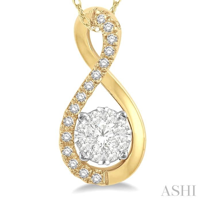 ASHI Round Shape Lovebright Diamond Pendant 907A7PPFGPDYW