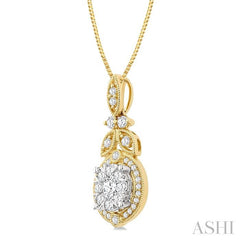 ASHI Round Shape Lovebright Diamond Pendant 907C3PPFGPDYW