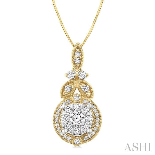 ASHI Round Shape Lovebright Diamond Pendant 907C3PPFGPDYW