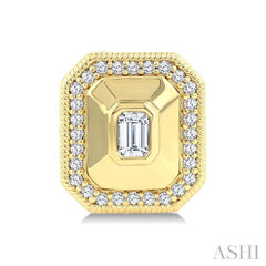 ASHI Emerald Shape Art Deco Diamond Fashion Earrings 907H5PPFGERYG-OC