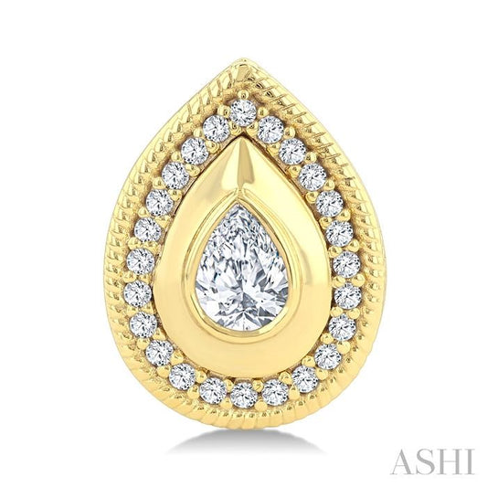 ASHI Pear Shape Art Deco Diamond Fashion Earrings 907H5PPFGERYG-PR