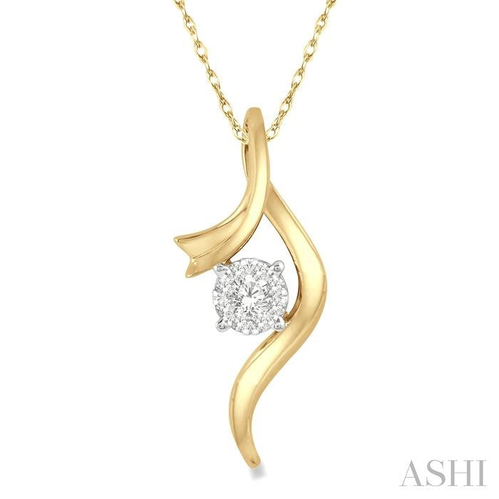 ASHI Round Shape Lovebright Diamond Fashion Pendant 908A8PPFGPDYW