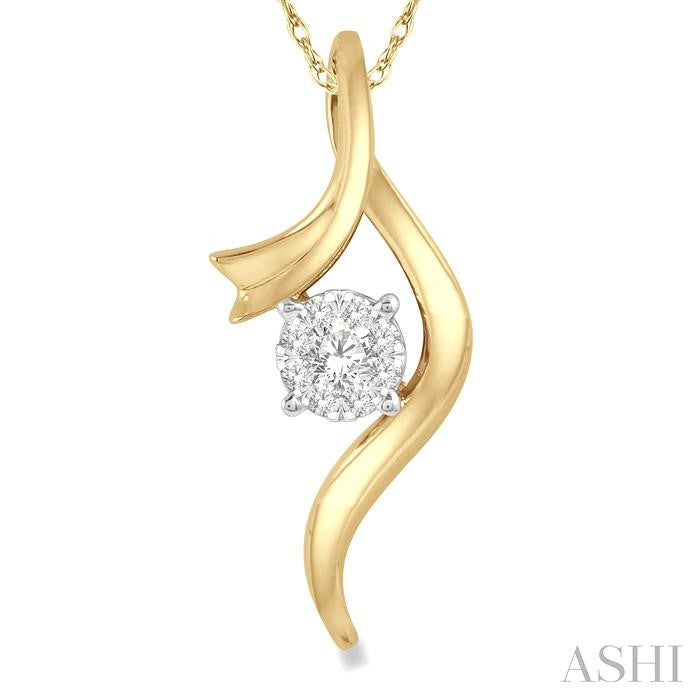 ASHI Round Shape Lovebright Diamond Fashion Pendant 908A8PPFGPDYW