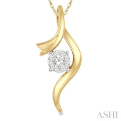 ASHI Round Shape Lovebright Diamond Fashion Pendant 908A8PPFGPDYW