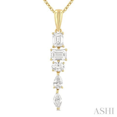 ASHI Mixed Shape Diamond Fashion Pendant 909G2PPFGPDYG