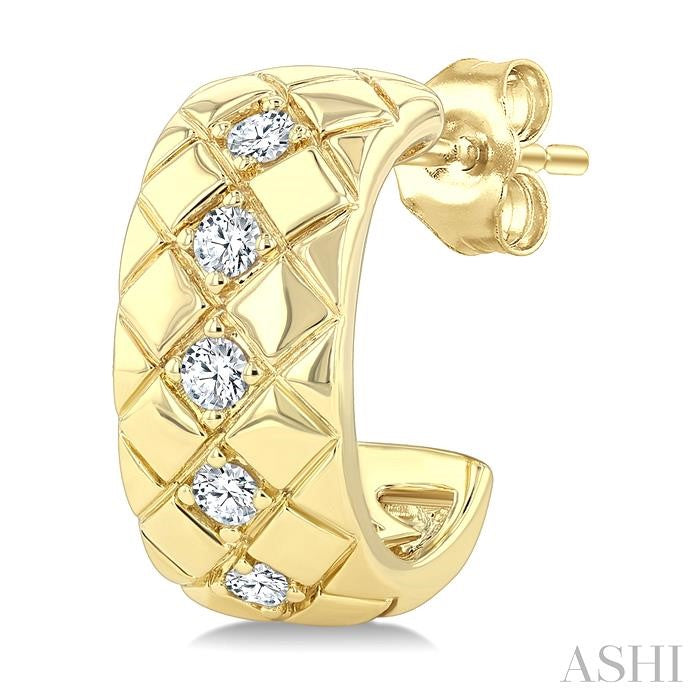ASHI Bold Diamond Fashion Half Hoop Earrings 909H7PPTGERYG