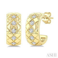 ASHI Bold Diamond Fashion Half Hoop Earrings 909H7PPTGERYG