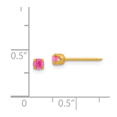 90E Inverness 24k Plated October Pink Crystal Birthstone Earrings