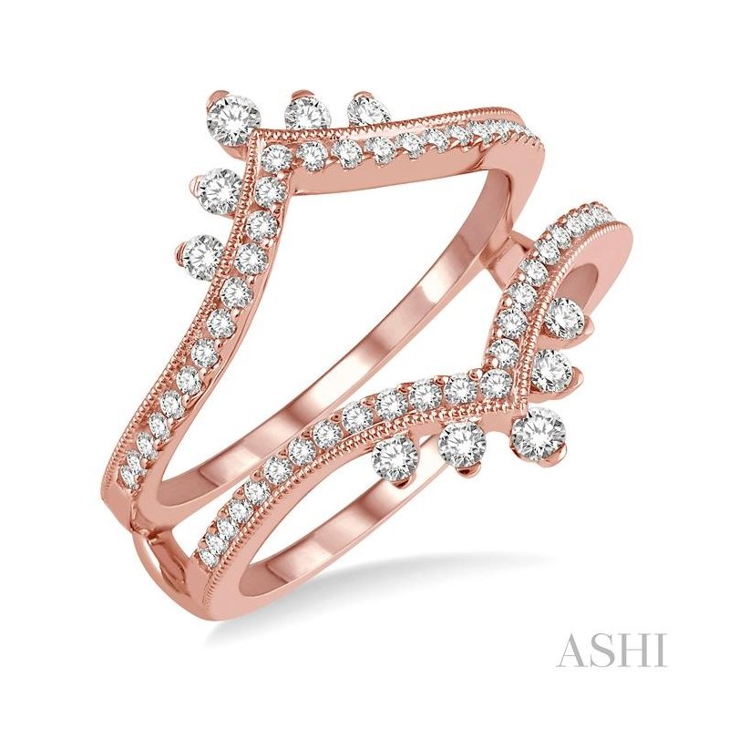 ASHI Chevron Diamond Insert Ring 29593PPFVPG