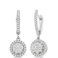 Parkplace Jewelers Round Shape Halo Lovebright Diamond Earrings 94873PPFVERWG