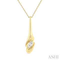 ASHI Twist Diamond Fashion Pendant 910G5PPFGPDYG