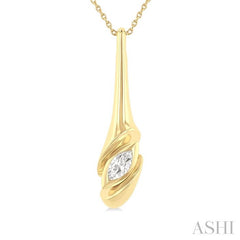 ASHI Twist Diamond Fashion Pendant 910G5PPFGPDYG