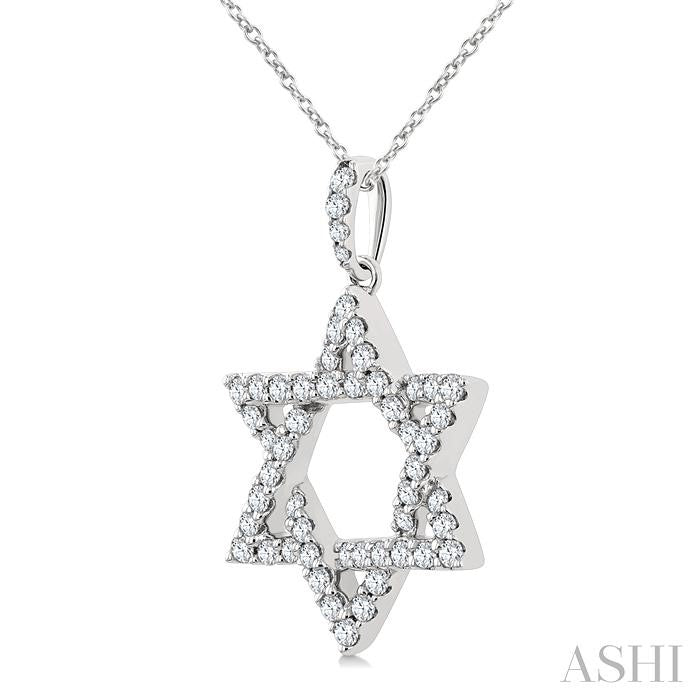 ASHI Star of David Diamond Fashion Pendant 910H3PPFGPDWG