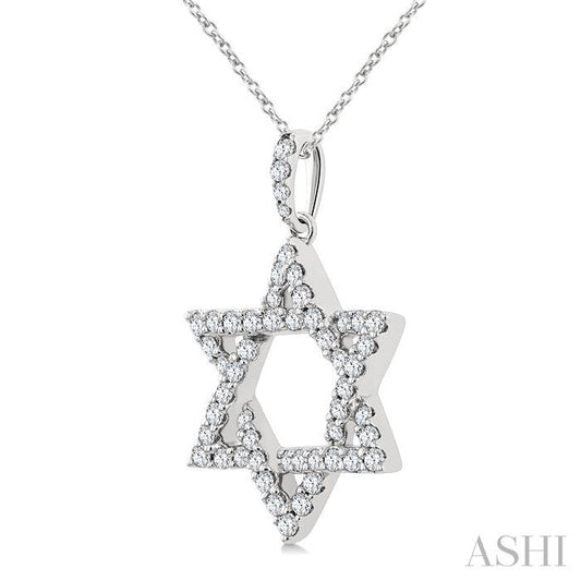 ASHI Star of David Diamond Fashion Pendant 910H3PPFGPDWG