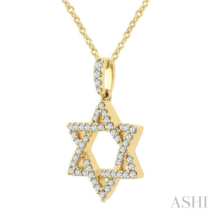 ASHI Star of David Diamond Fashion Pendant 910H6PPFGPDYG