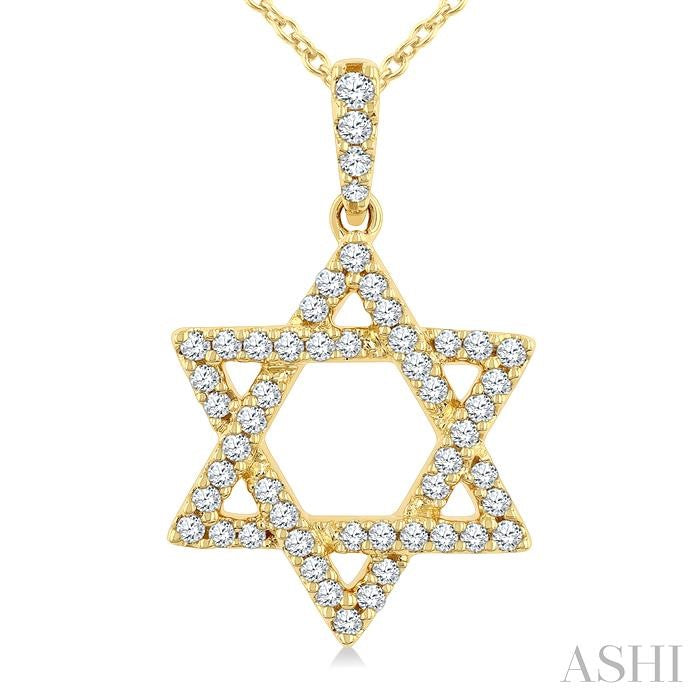 ASHI Star of David Diamond Fashion Pendant 910H6PPFGPDYG