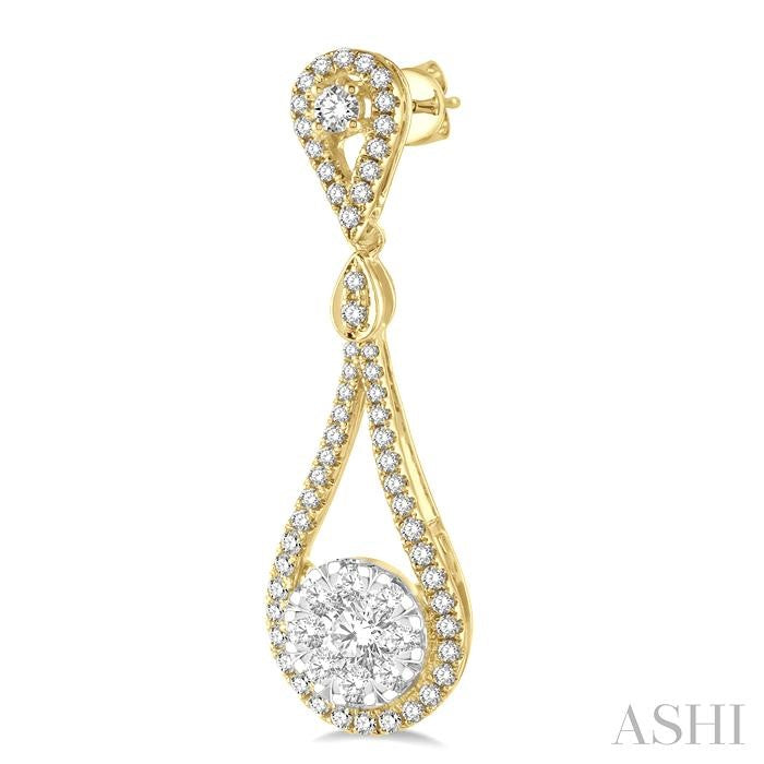 ASHI Pear Shape Lovebright Diamond Earrings 911A1PPFGERYW
