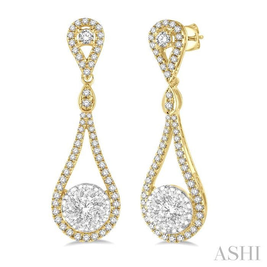 ASHI Pear Shape Lovebright Diamond Earrings 911A1PPFGERYW