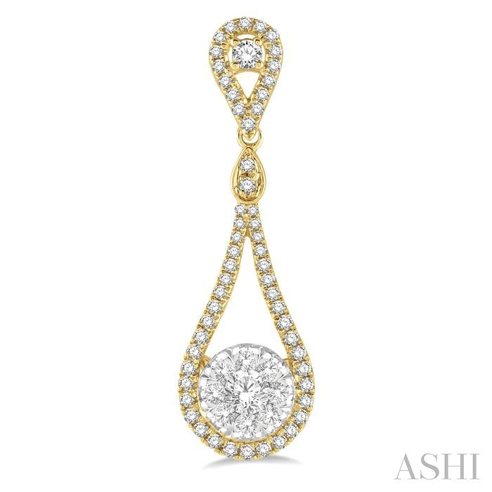 ASHI Pear Shape Lovebright Diamond Earrings 911A1PPFGERYW