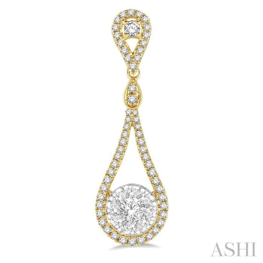 ASHI Pear Shape Lovebright Diamond Earrings 911A1PPFGERYW