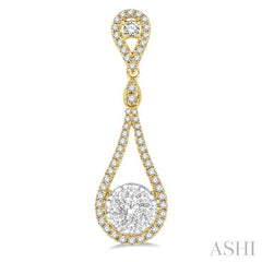 ASHI Pear Shape Lovebright Diamond Earrings 911A1PPFGERYW