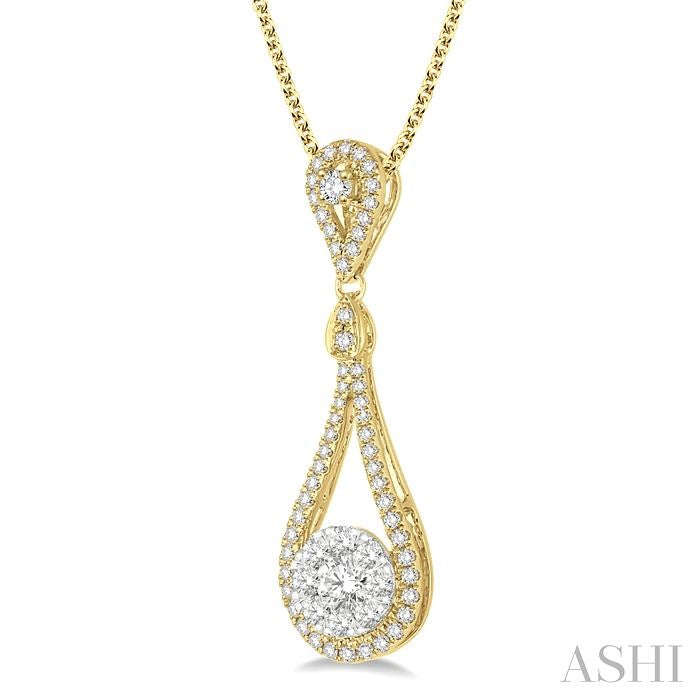 ASHI Pear Shape Lovebright Diamond Pendant 911A2PPFGPDYW