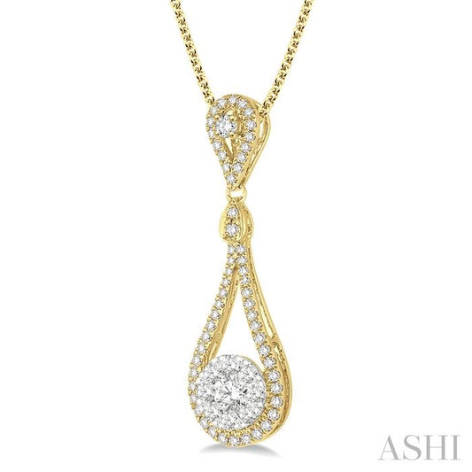 ASHI Pear Shape Lovebright Diamond Pendant 911A2PPFGPDYW