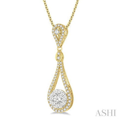 ASHI Pear Shape Lovebright Diamond Pendant 911A2PPFGPDYW