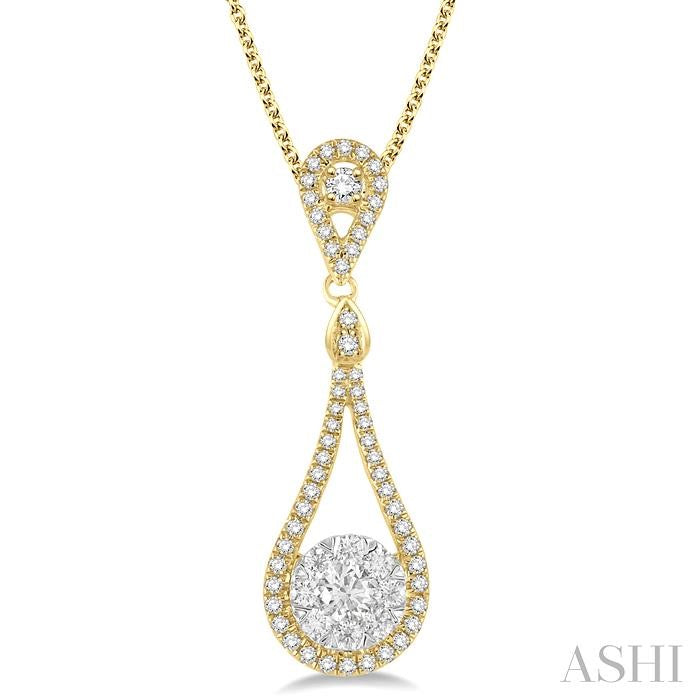 ASHI Pear Shape Lovebright Diamond Pendant 911A2PPFGPDYW